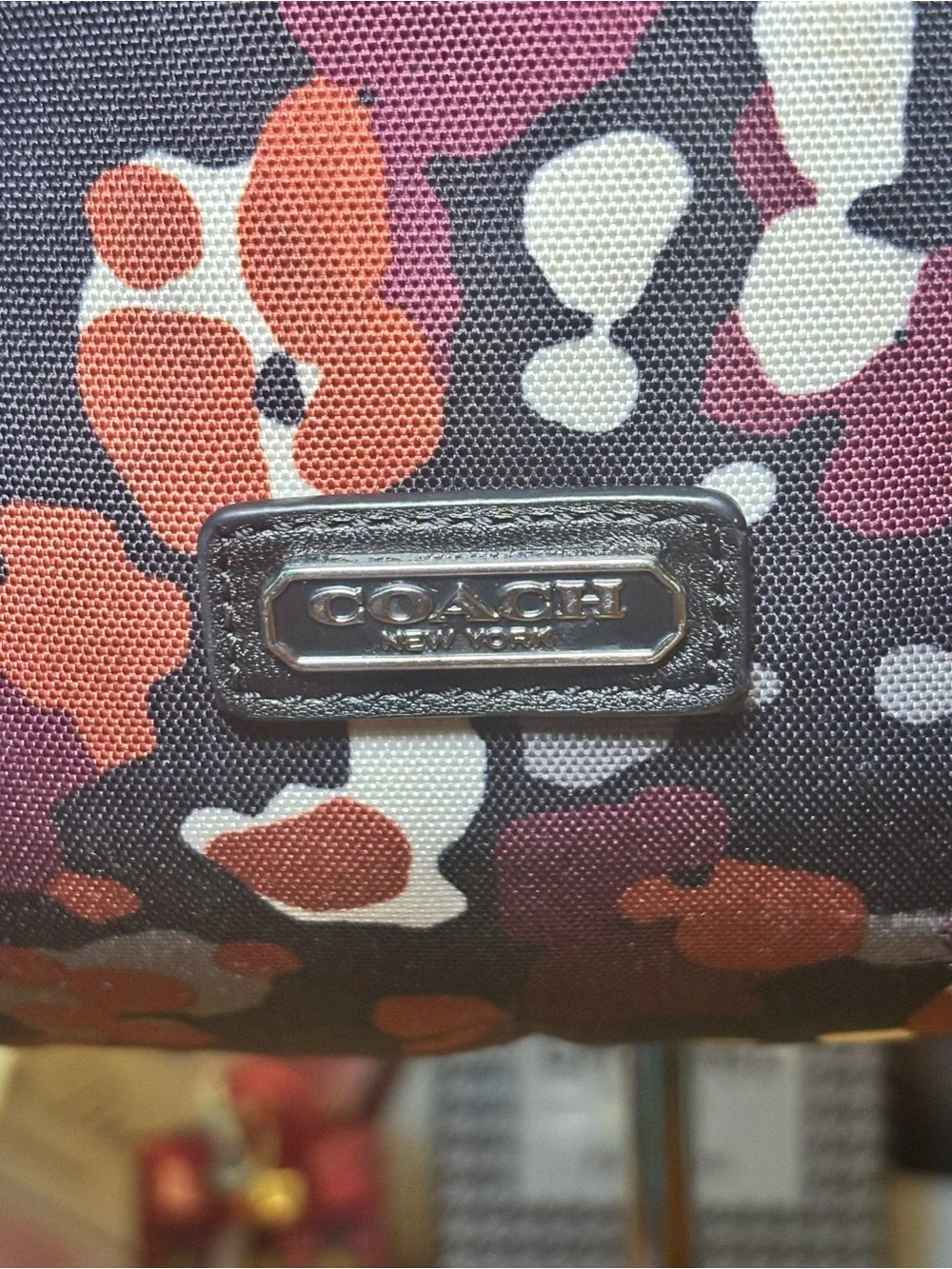 Coach Park Splatter Print Hobo F32893 Black Multicolor Convertible Bag